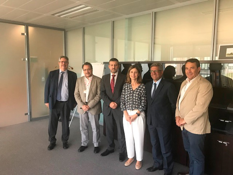 Pie de foto: asistentes a la reunión entre la AEMPS y la Mesa Estatal de Pacientes