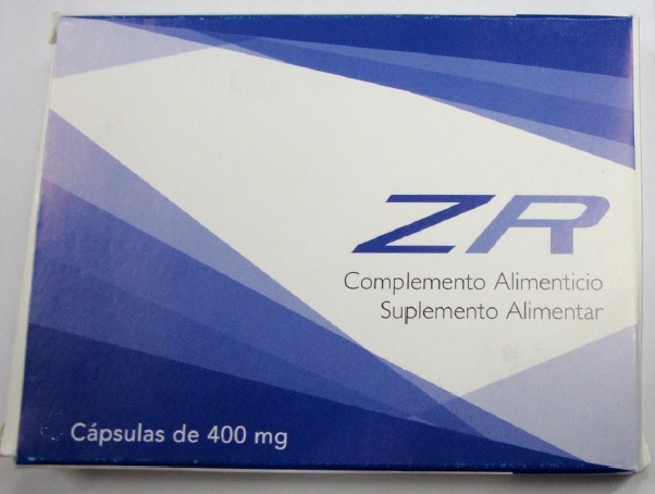 Fig.2: Imagen del envase del producto ZR Cápsulas