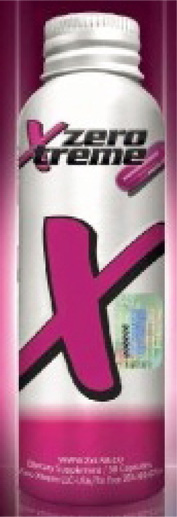 Fig.1: Imagen del envase del producto ZERO XTREME cápsulas.