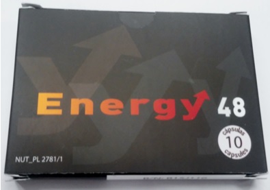 Fig.1: Imagen del envase del producto ENERGY 48 cápsulas.