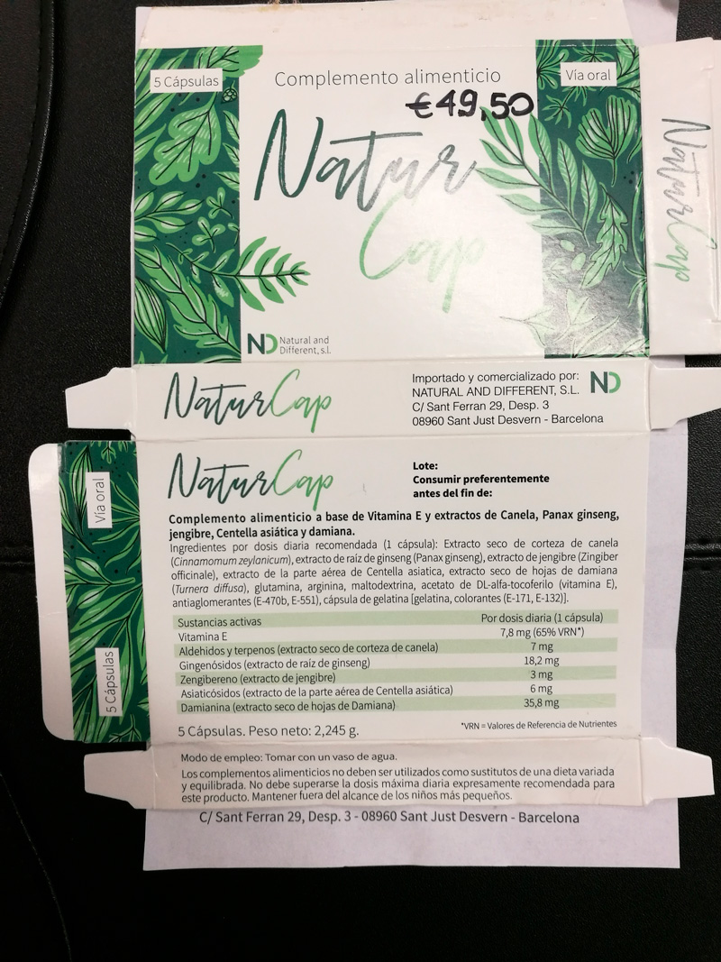 Imagen del producto NATUR CAP CÁPSULAS
