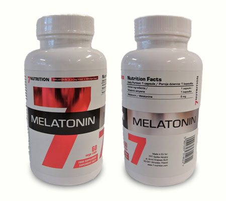 Envase del producto Melatonin 7 donde aparece reflejada su composición