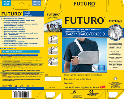 Imagen de la parte frontal del producto original en la que aparecen las instrucciones de uso multilingüe incluido el español y el nombre y dirección del fabricante y del representante autorizado en la Unión Europea.