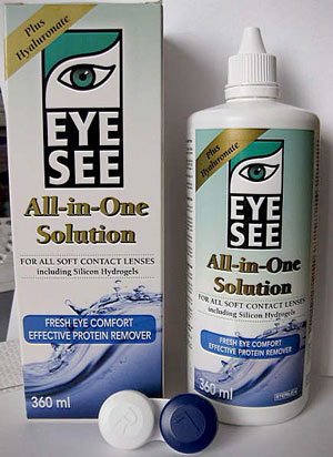 Imagen del lote de la solucin para lentes de contacto "Eye See All In One Solution + Hyaluronate"