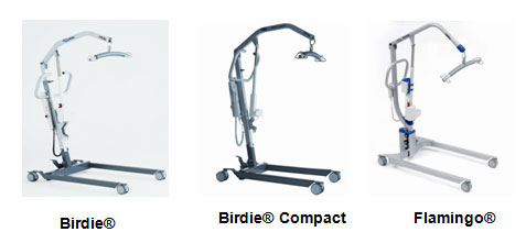 fotografías de las grúas Birdie, Birdie compact y flamingo