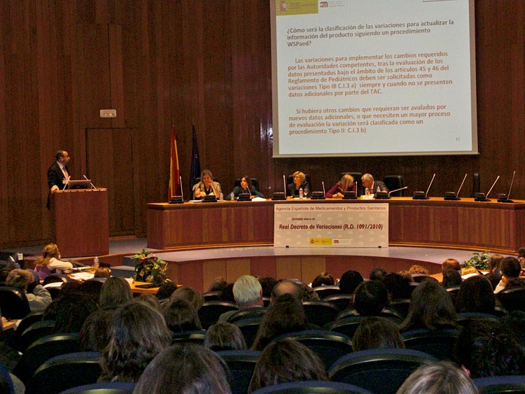 Jornada informativa para la industria farmacéutica de medicamentos de uso humano sobre el Real Decreto de variaciones RD 1091/2010