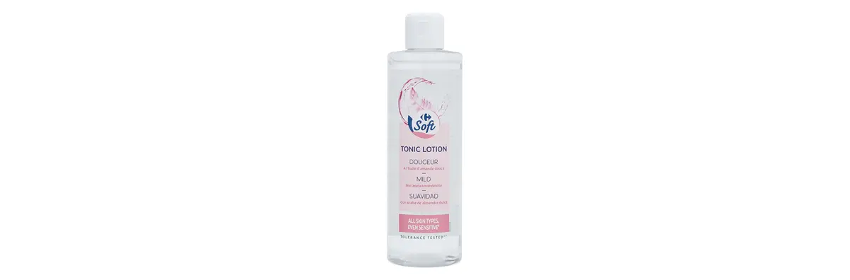 La AEMPS informa del cese de comercialización y retirada de un lote del cosmético Carrefour Soft - Tónico Facial 250 ml