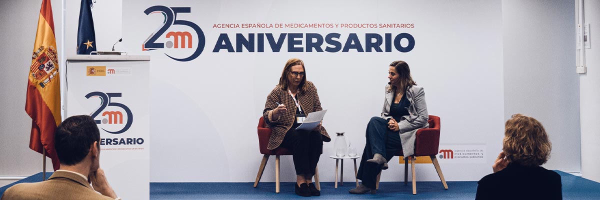 Imagen Guadalupe Sabio en el segundo diálogo del aniversario de la AEMPS