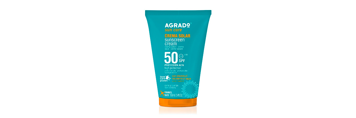 Agrado crema solar SPF 50,100 ml.
