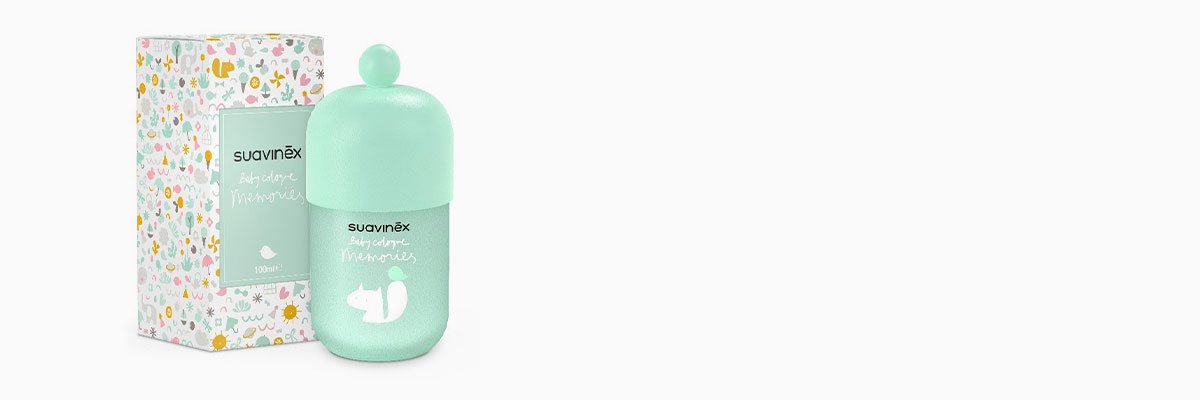 caja y bote de suavinex baby cologne memories