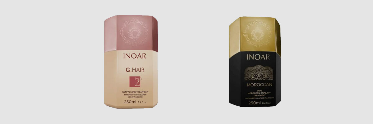Inoar G.Hair 2 Anti-Volume Treatment e Inoar Moroccan Step 2 Capilary Treatment